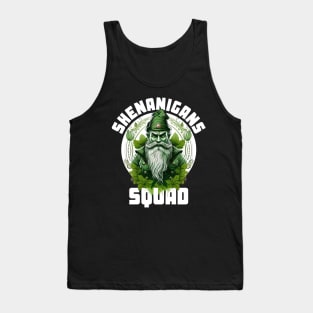 Shenanigans Squad Gnome Leprechaun Shamrock Matching St Patricks Day Tank Top